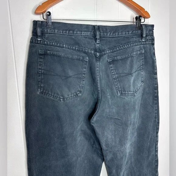 Vintage Anchor Blue Relaxed Baggy Black Jeans 90s Y2K - Picture 9 of 10